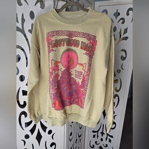 Fleetwood Mac Sweatshirt Medium 1970 Tour Peacock Graphic Boho Band Tee NWOT